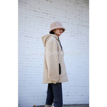 Thick artificial fur coat